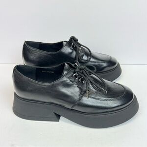 Maeve Flared Oxford Leather Loafers Lace Up Black US  Women’s Size US 8.5 EU 39